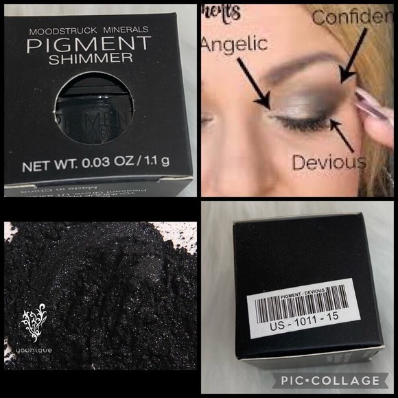 Younique Other - Younique Moodstruck Minerals Pigment Shimmer Eyeshadow Devious Black US-1011-15